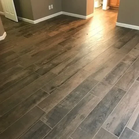 A finished floor in a Las Vegas home, photographed by the Affordable Flooring crew