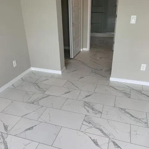 Marble tile floor