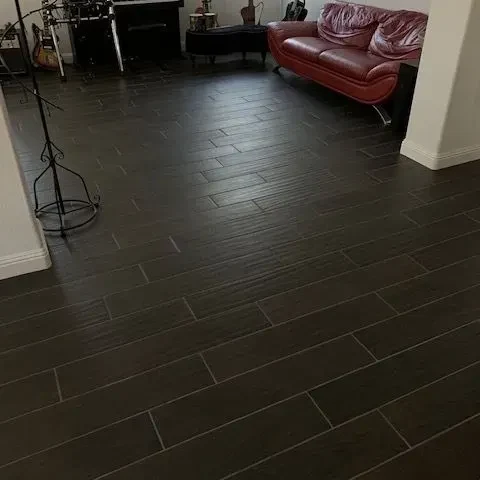 A finished floor in a Las Vegas home, photographed by the Affordable Flooring crew